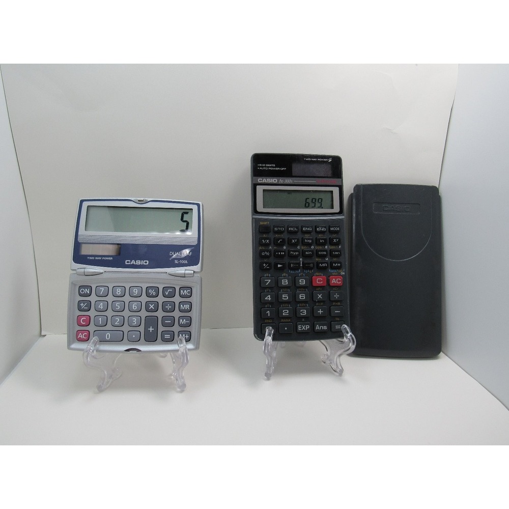Casio Calculator fx-300s Scientific Vintage Black 206 Functions &Casio SL-100VER